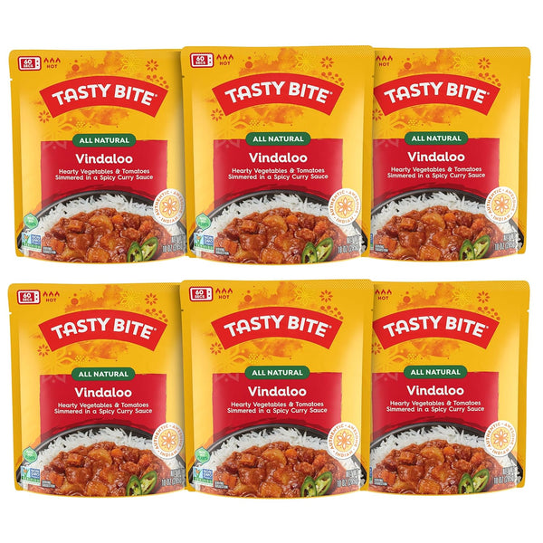 Tasty Bite Hot & Spicy Vindaloo, 10 Ounce, Pack of 6, Ready