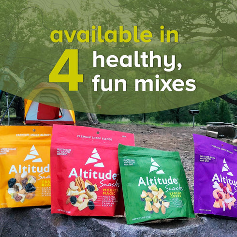 Pack 6 5oz Spring Creek Trail Mix, No Added Sugars, Dried Fruit and Mixed Nuts - Great Gym, Office, and School Snack