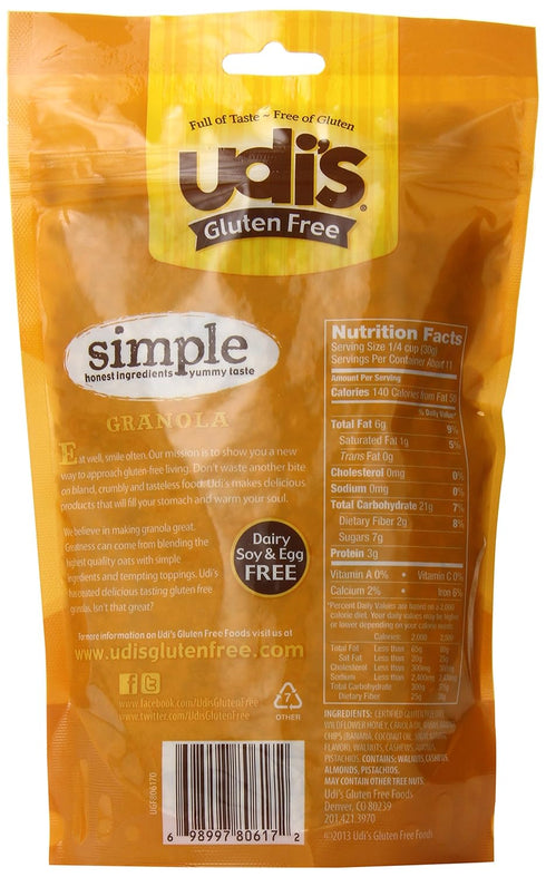 Udi's 12 (Pack 3) Gluten Free Granola, Original, Ounce