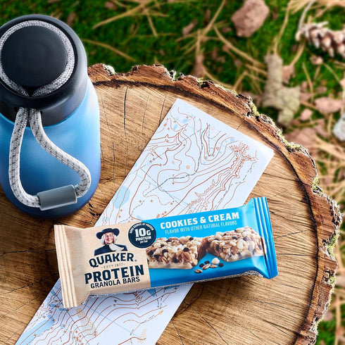 2 Pack, 10g 1.41 oz 20ct Quaker Protein Granola Bars, Flavor Variety Protein, Bars
