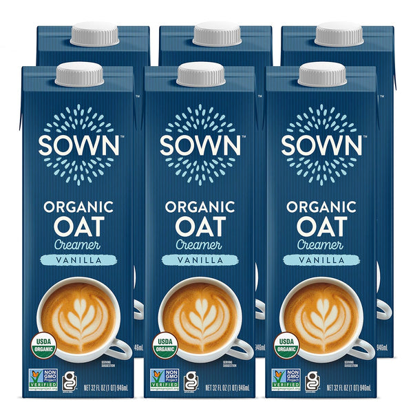 SOWN Organic Oat Creamer Vanilla - Barista Oat Milk Non Dairy Coffee