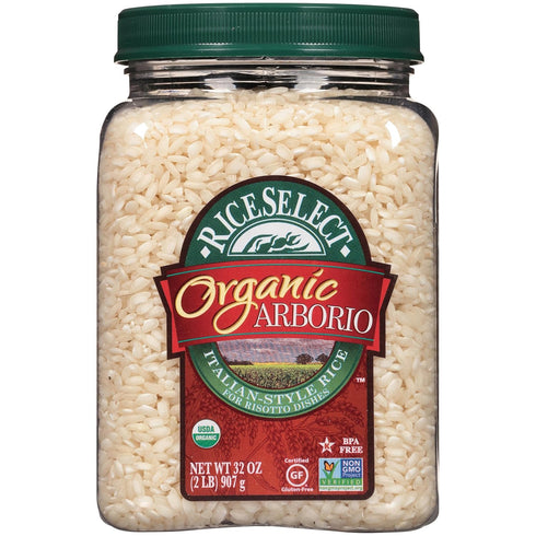 RiceSelect Organic Arborio Rice for Italian Risotto, Premium Gluten-Free Rice, Non-GMO, 32-Ounce