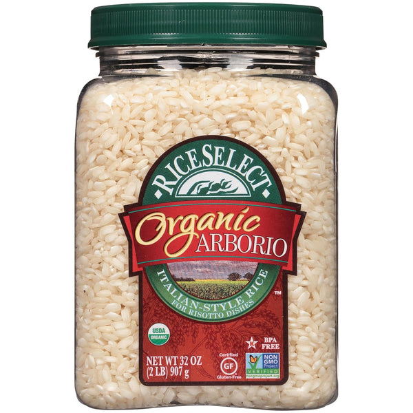 RiceSelect Organic Arborio Rice for Italian Risotto, Premium Gluten-Free Rice, Non-GMO, 32-Ounce