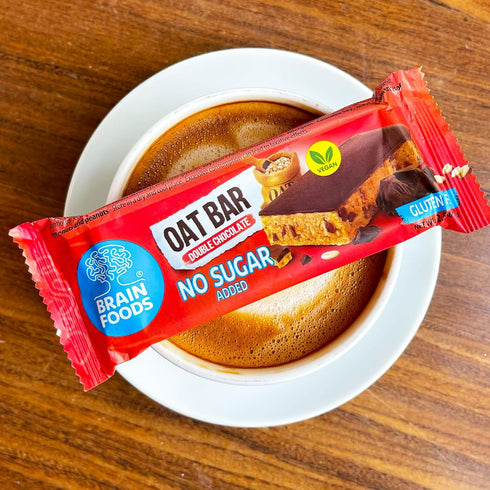 2.5oz, 316 (12 BRAIN FOODS Oat Bar - Gluten Free, Vegan, No Sugar Added, No Palm Oil, Calories, Bars) (Double