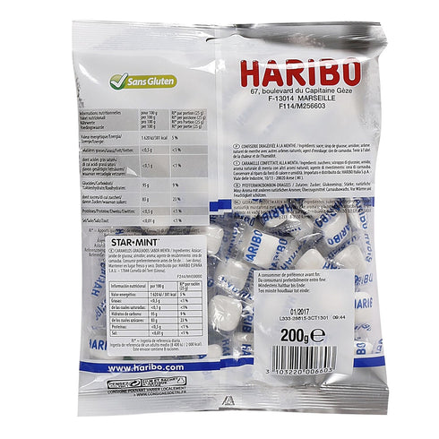 Haribo Starmint Fraîcheur Menthe Intense, 200g