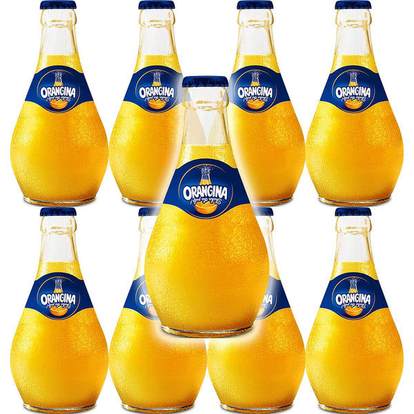 Orangina Sparkling Citrus Beverage with Pulp, Glass Bottle 10 Fl Oz (Pack of