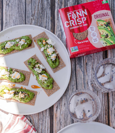 7 (Pack 9) Finn Crisp Sourdough Rye Thins, Original Crispbread, Ounce Boxes