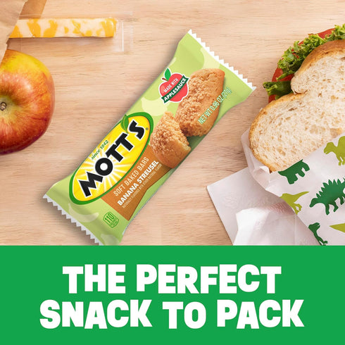 6 5.76 oz Mott's Soft Baked Bars, Banana Streusel, Made with Applesauce, Ct