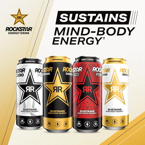 16 Oz (Pack 12) Packaging Rockstar Energy Drink, Throwback Edition: O.G., Fl of - May Vary