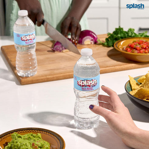 16.9 Oz (24 Count) SPLASH REFRESHER Wild Berry Flavor Water Beverage, Fl Plastic Bottles