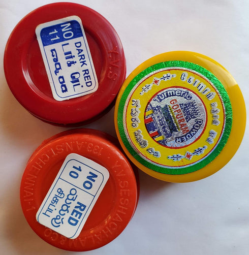 Gopuram Haldi Sindoor, 30 GM Pack (3 x 10 GM Tin)