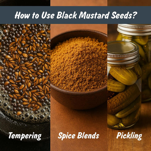 8 oz Spice Profile USDA Organic Black Mustard Seeds, Lab Tested, Resealable Pouch, Kaali Rai/Sarson, Mostaza Negra en