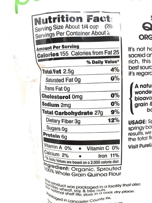 Pure Living 24 oz Liv Organic Sprouted Quinoa Flour