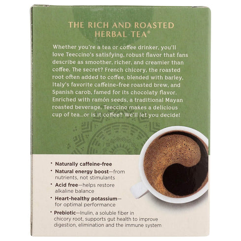 Teeccino French Roast Herbal Tea, 10 Tea Bags - Caffeine Free & Prebiotic Coffee Alternative