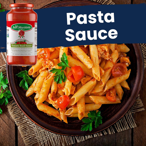 24 oz, La San Marzano Tomato Basil Sauce, Pasta Sauce Made in Italy, All Purpose Tomato Premium Quality, All Natural