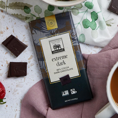 3 oz Endangered Species, Extra Dark Chocolate Panther