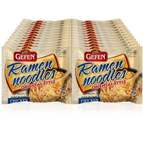 Gefen, Instant Ramen Noodles, No MSG Chicken Flavor, 3oz (24 Pack) Meat
