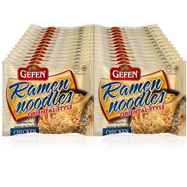Gefen, Instant Ramen Noodles, No MSG Chicken Flavor, 3oz (24 Pack) Meat