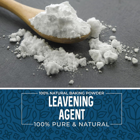 Baking Powder 1lbs Aluminum Free, Double Acting Non-GMO, Batch Tested Leavening Agent for Cooking, 16oz Made in Canada