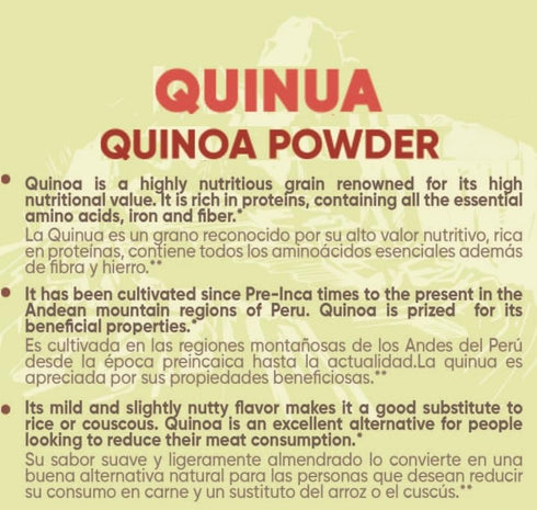 HANAN MIKHUY 100% 3.5oz (100g) Quinoa Powder | Natural Peruvian Quinoa, Vegan, Non-GMO, Gluten-Free, Keto, High
