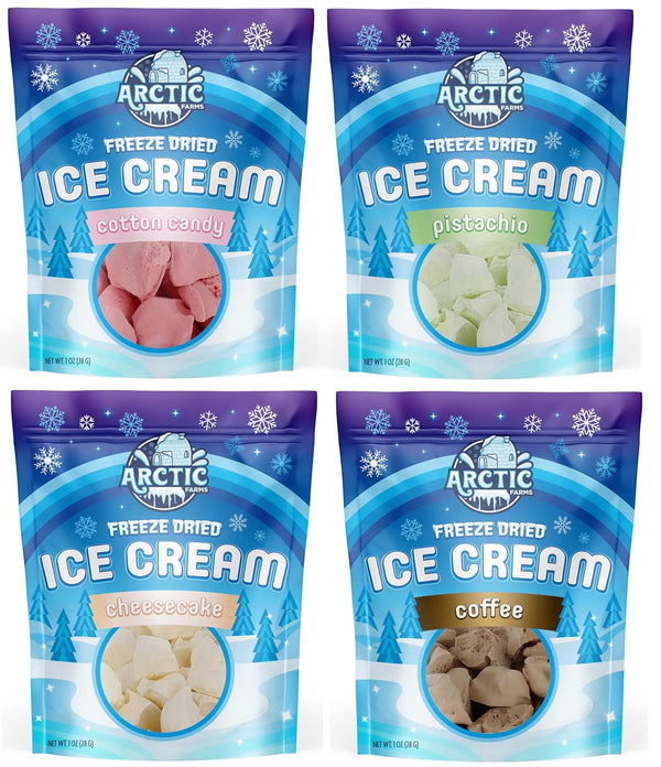 Arctic Farms Freeze Dried Ice Cream that Does Not Melt (Variety Pack