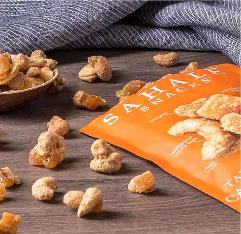 1.5 (Pack 9) Sahale Snacks Tangerine Vanilla Cashew Macadamia Glazed Mix, Ounces