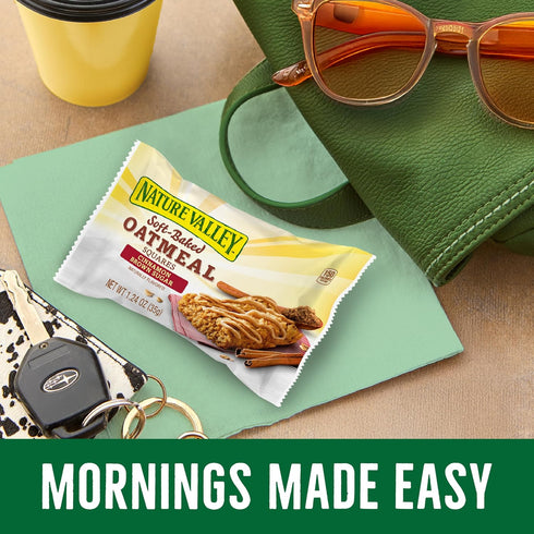 20 24.8 oz Nature Valley Soft Baked Oatmeal Squares, Cinnamon Brown Sugar, Bars