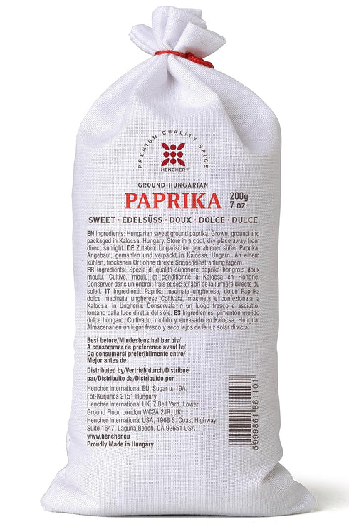 (7oz, Hungarian Paprika Sweet) Imported from Kalocsa, Hungary, in Canvas Bag, Incredible Flavor