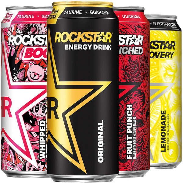 Rockstar Energy Drink, Core 4 Flavor Variety Pack, 16oz Cans (12 Pack)