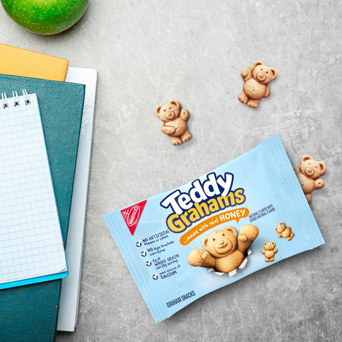48 Packs (4 Teddy Grahams Honey Graham Snacks, Total Snack Boxes)