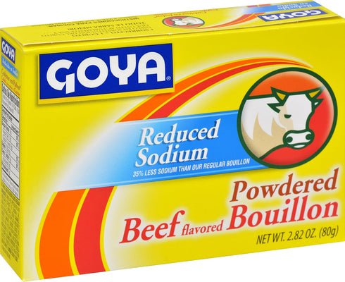 2.82 Goya Foods Beef Bouillon Reduced Sodium, Ounce