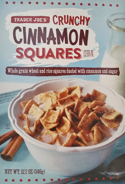 Trader Joe's 12.2 Oz (346g) Trader Joes Crunchy Cinnamon Squares Cereal Net Wt.