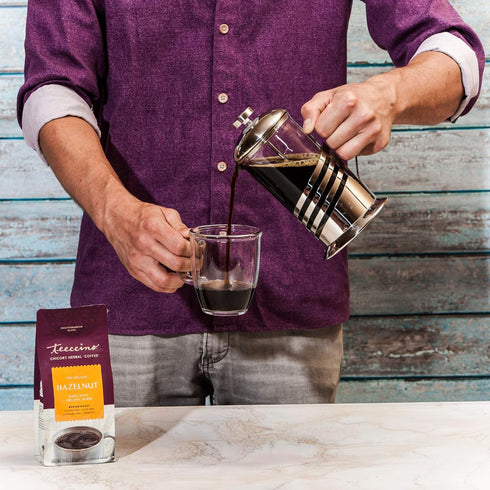 11 Teeccino Hazelnut Chicory Coffee Alternative - Ounce - Ground Herbal Coffee Thats Prebiotic, Caffeine Free & Acid