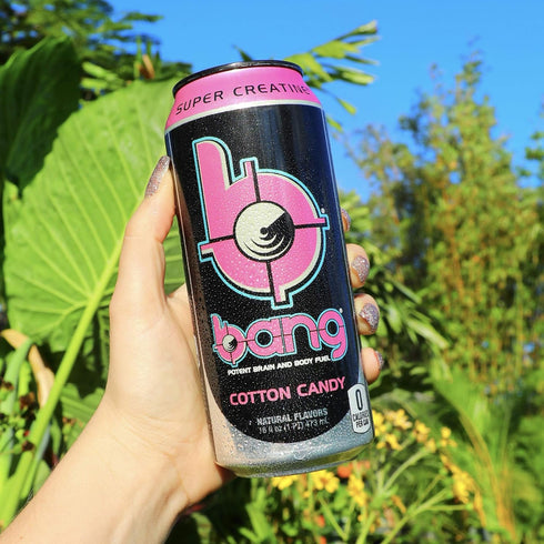Bang Energy 0 16oz, 4 Count Bang Cotton Candy Energy Drink, Calories, Sugar Free with Super Creatine