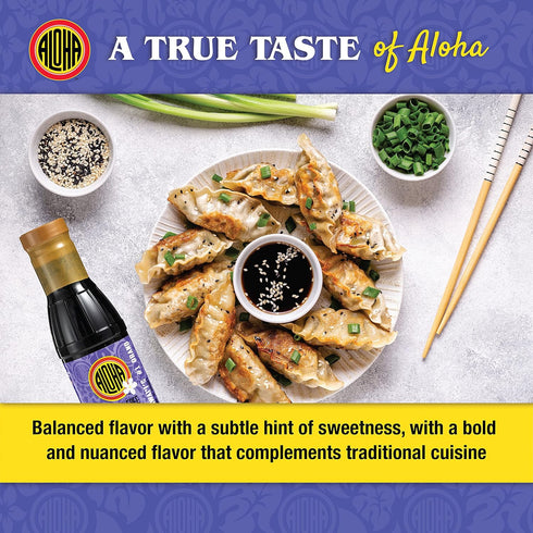 Aloha Shoyu Gluten Free Soy Sauce - Made in Hawaii - 12 oz Bottle