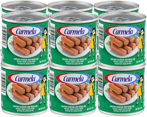 Carmela Chicken Vienna Sausage in Chicken Broth, Natural Smoke Flavor, 5 Ounce Can