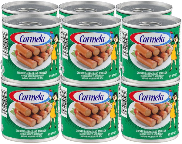 Carmela Chicken Vienna Sausage in Chicken Broth, Natural Smoke Flavor, 5 Ounce Can