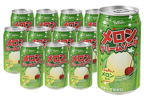 FELICE Melon Cream Soda, Extremely Popular in Japan - 11.83 Fl Oz |