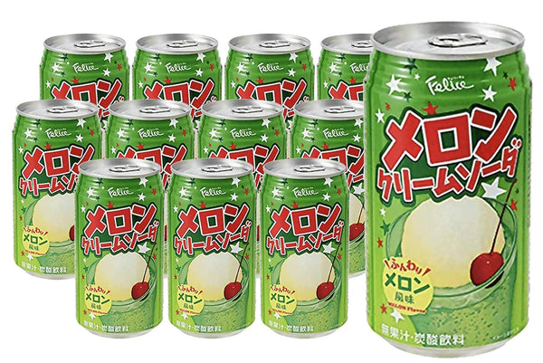FELICE Melon Cream Soda, Extremely Popular in Japan - 11.83 Fl Oz |