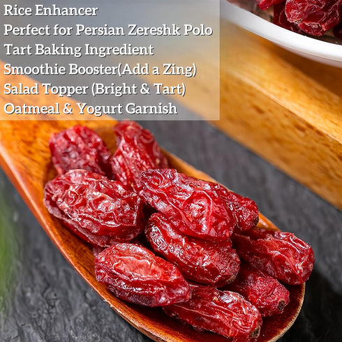 GXXDMZAQ 200g Dried Barberries (Zereshk) | Berries No Sugar Added | All Natural Snacks for Rice Pilaf, Salads, Baking