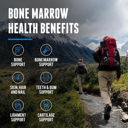 (200 Count) One Earth Health Grass Fed Beef Bone Marrow Supplement Bone, Cartilage and Marrow. New Zealand Sourced.