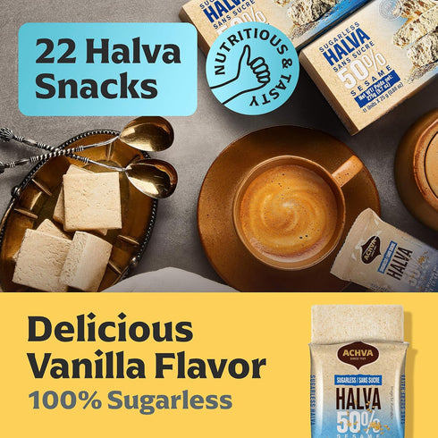 Pack 25 Pack 2) Variety of Halvah Marble, Vanilla, and Walnut Israel Candy Bars Vegan-Friendly, Certified Kosher Snacks