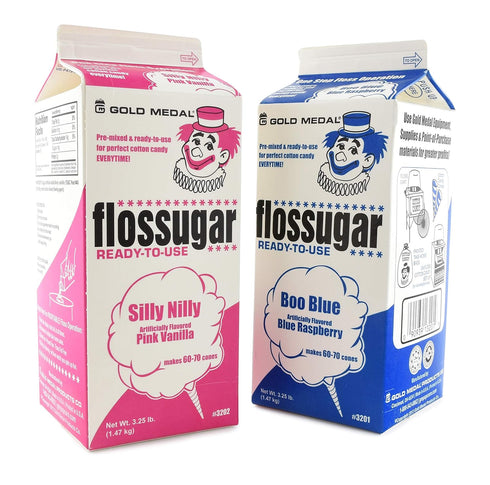 Gold Medal Variety Candy Flossugar (Blue Raspberry and Pink Vanilla) , 52