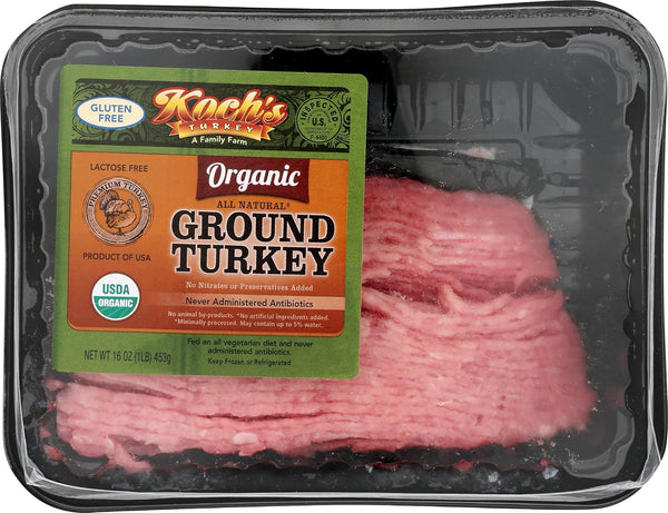 Kochs Turkey Farm Organic Ground Turkey, 16 OZ