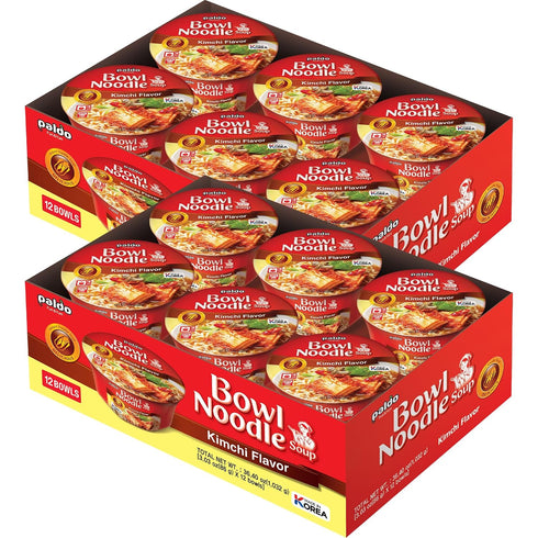 3.03oz (Pack 12) Paldo Bowl Kimchi Noodle Soup