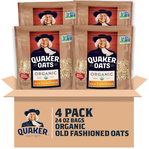 Quaker Old Fashioned Rolled Oats, USDA Organic, Non GMO Project Verified, 24oz