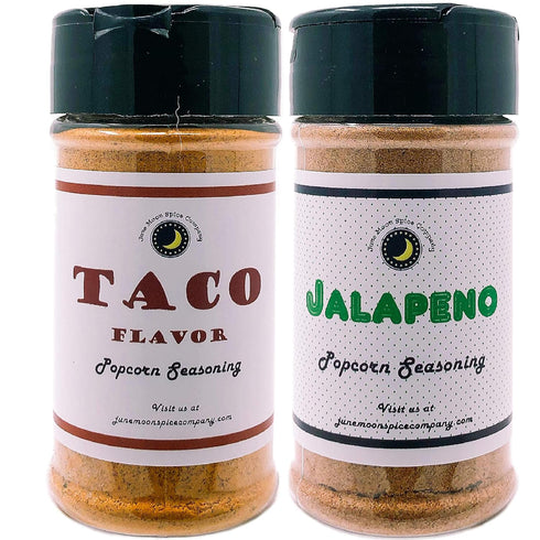 Premium POPCORN SEASONING Variety 2 Pack | Jalapeno & Taco Popcorn Seasoning | Calorie Free