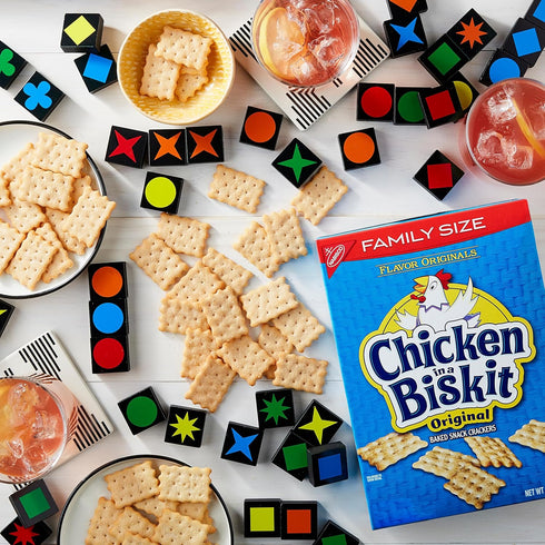 NABISCO 12 oz CHICKEN IN A BISKIT Original Baked Snack Crackers, Lunch Snacks, Family Size