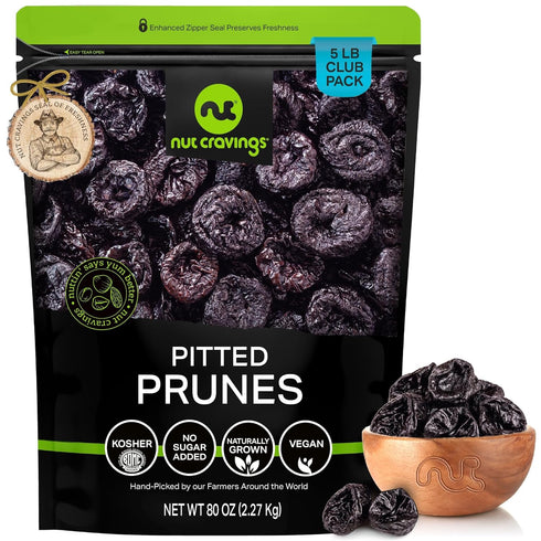 NUT CRAVINGS - Dried Prunes Pitted Unsweetened, Dry Plums No Sugar Added,