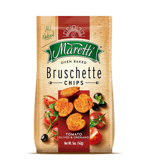 Maretti - Bruschette Chips with Tomato, Olives & Oregano - All Natural